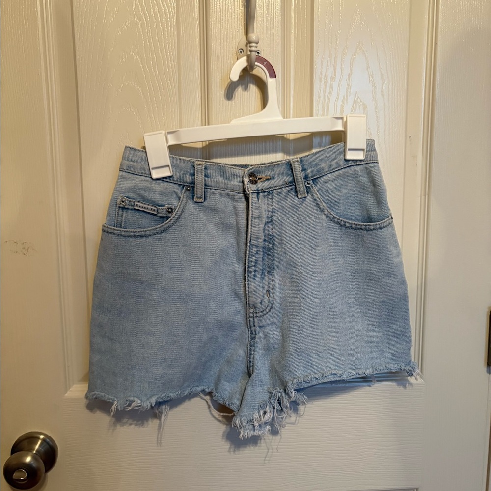 Vintage Route 66 Light Blue Jean Shorts